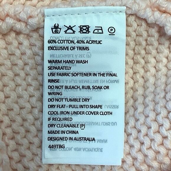 Bardot Junior Size 8-10 Peach Pink Andi Knit Top Halter Neck Tie Back O4-5 - Picture 10 of 10